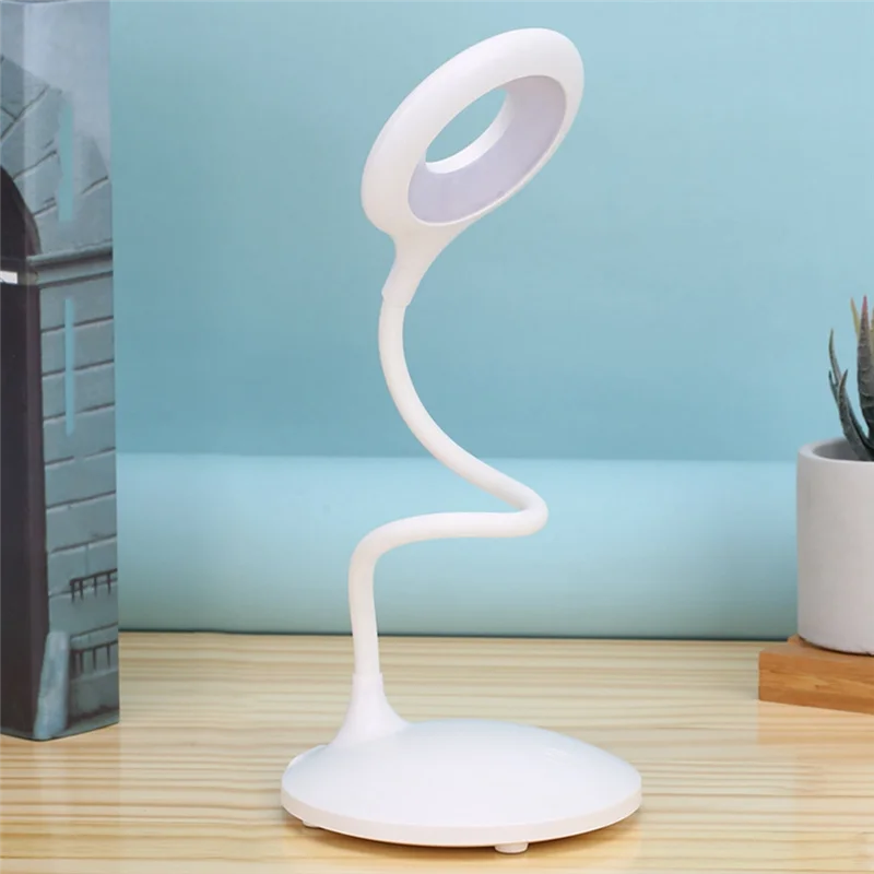 HGHO Dimmbare dreifarbige Temperatur-Schreibtischlampe, wiederaufladbare LED-Tischlampe für die Schule zu Hause