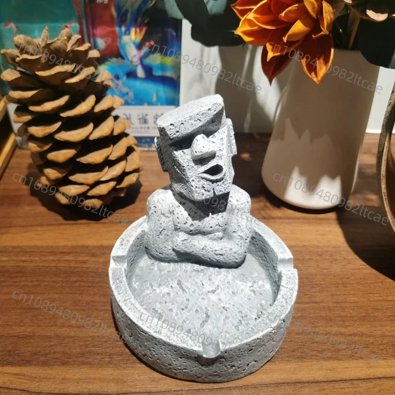 

Creative Funny Moai Figure Like Ashtray Easter Island Moai Personality Home Accessories Office Desktop Ornaments