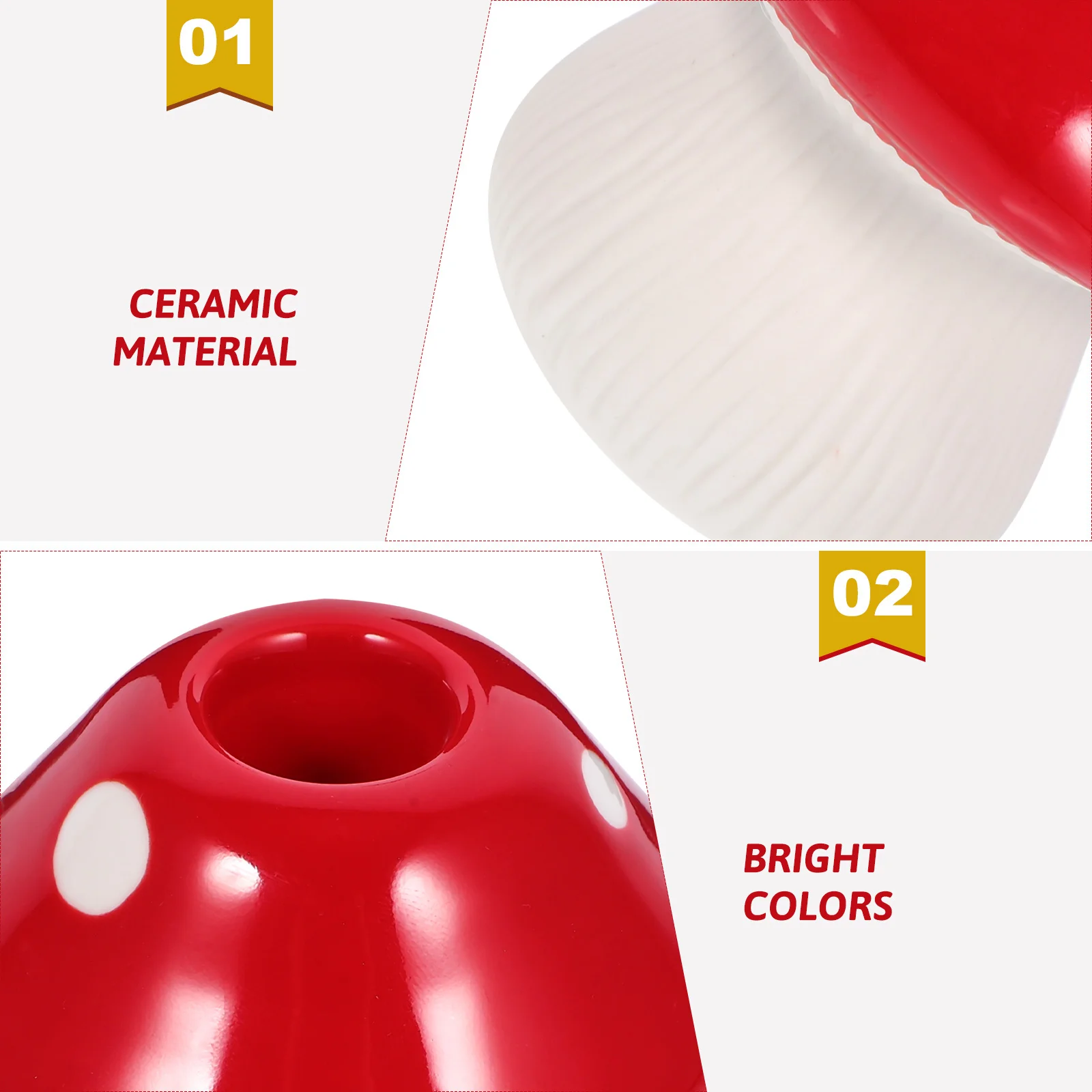 

Mushroom Centerpiece Candlestick Holders Style Ceramic Mushrooms Ceramiccandle Kawaii Decor