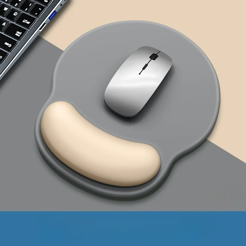 mouse pad antiderrapante ergonomico com descanso de pulso base de silicone memoria gaming acessorios 01