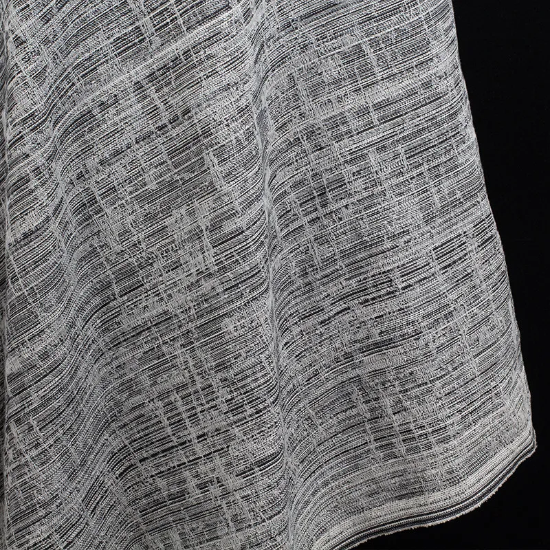Black Destroyed Washed Denim Designer Fabric with Reworked Textured Surface for Denim Hat Crafting and Modern Applications