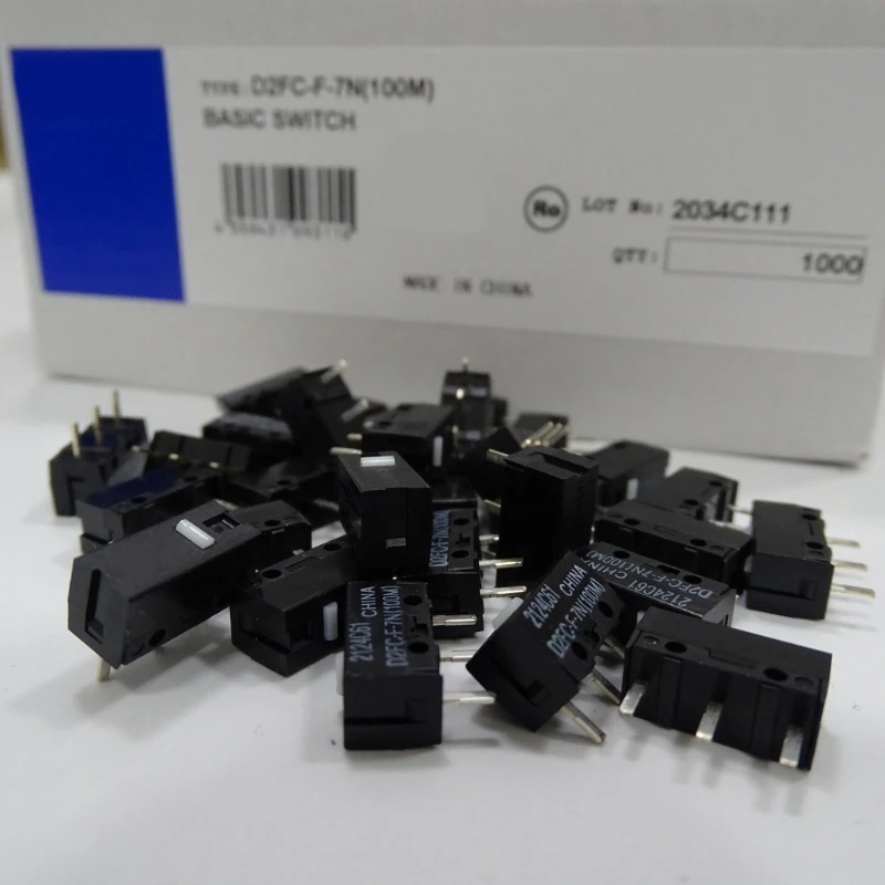 2/10Pcs 100M Micro Switches D2FC-F-7N (100M) Mice Micro Switches Touch Switches Mice Button Fretting D2FC 7N Micro Hot Dropship