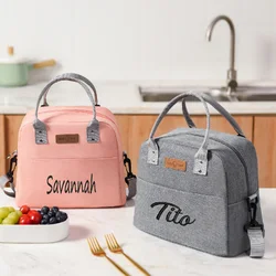Customized Name Diagonal Cross Portable Lunch Bag, Portable Lunch Bag, Personalized Student Work Portable Lunch Box Bag