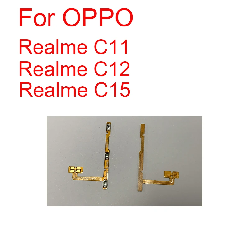 Power Volume Flex Cable For Oppo Realme C11 2021 C12 C15 Power Volume Side Key Button Flex Ribbon Replacement Repair Parts