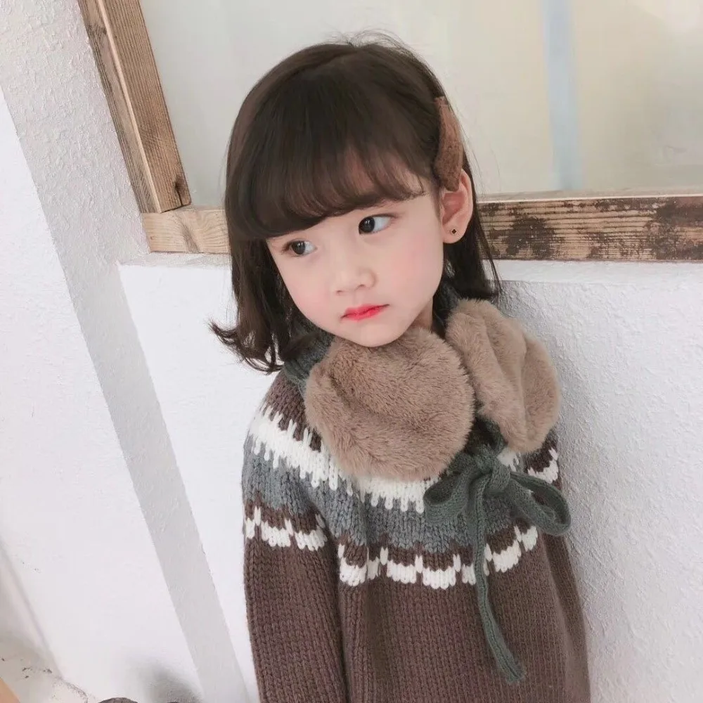 المحمولة يندبروف الشتاء سميكة غطاء للأذنين عقال الصوف أفخم غطاء للأذن وشاح دفئا في الهواء الطلق مكافحة البرد إيرفلاب الفتيات