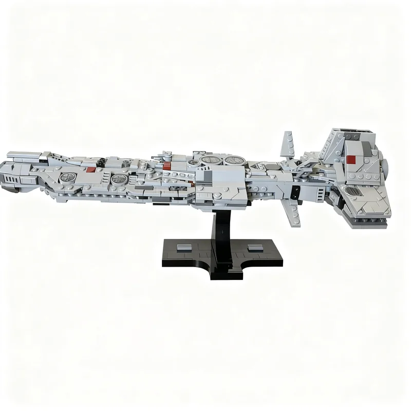698pcs MOC Stargate Aurora Class Battleship Midi Scale Model Building Blocks Construction Brick Creative DIY Christmas Gift Toys