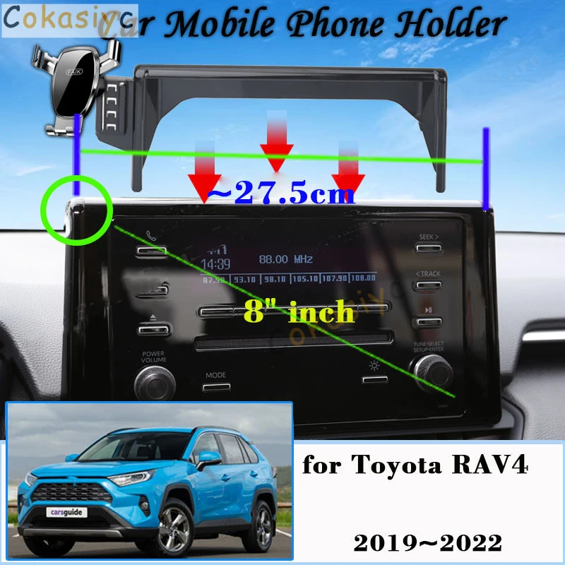 

Car Phone Holder For Toyota RAV4 XA50 2019~2022 8" Screen Mobile Bracket GPS Gravity 360 Degree Rotating Stand Auto Accessories