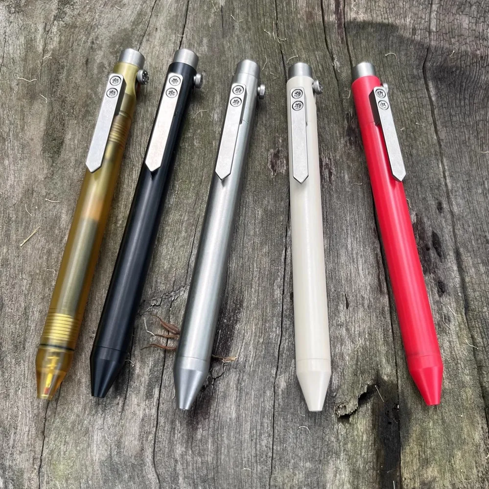 

1pc Titanium EDC Pen With Writing Multi-functional Portable Tools Pen Business Office Ball Point Pen