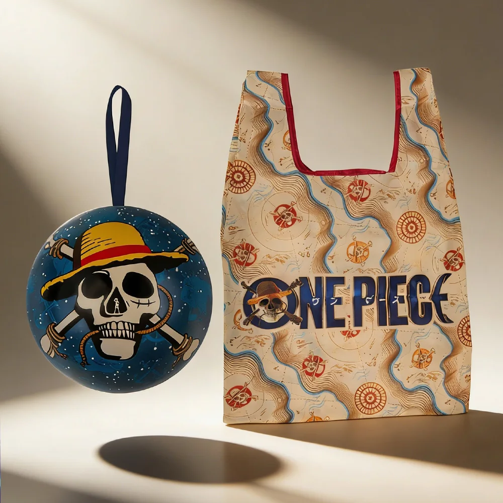 1PC One Piece Officially Licensed Fabric Tote Bag Storage Bag Double-Sided Printing Large Capacity Casual Shoulder Handbags