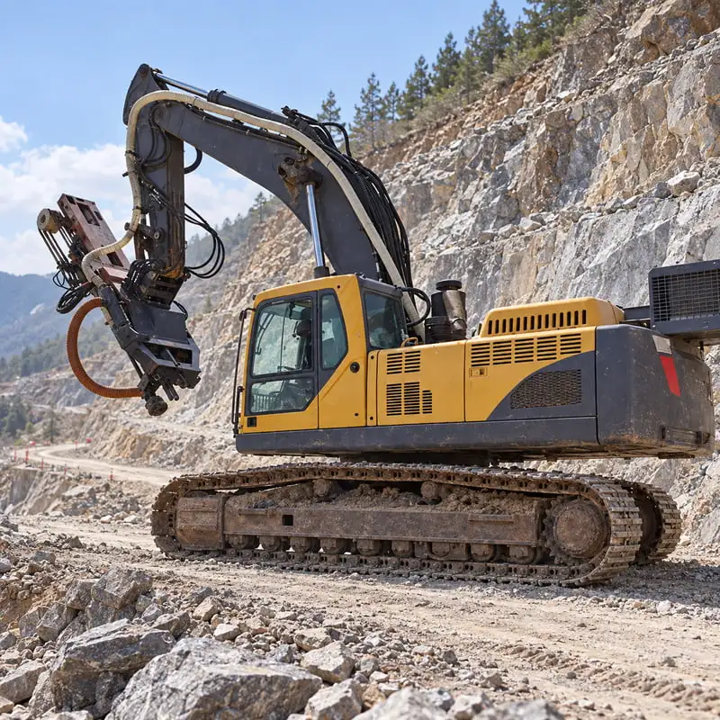 Low Vibration Quarry Rock Splitter for Controlled Rock Breaking Customized Mining Drill with High Output Rock Splitting