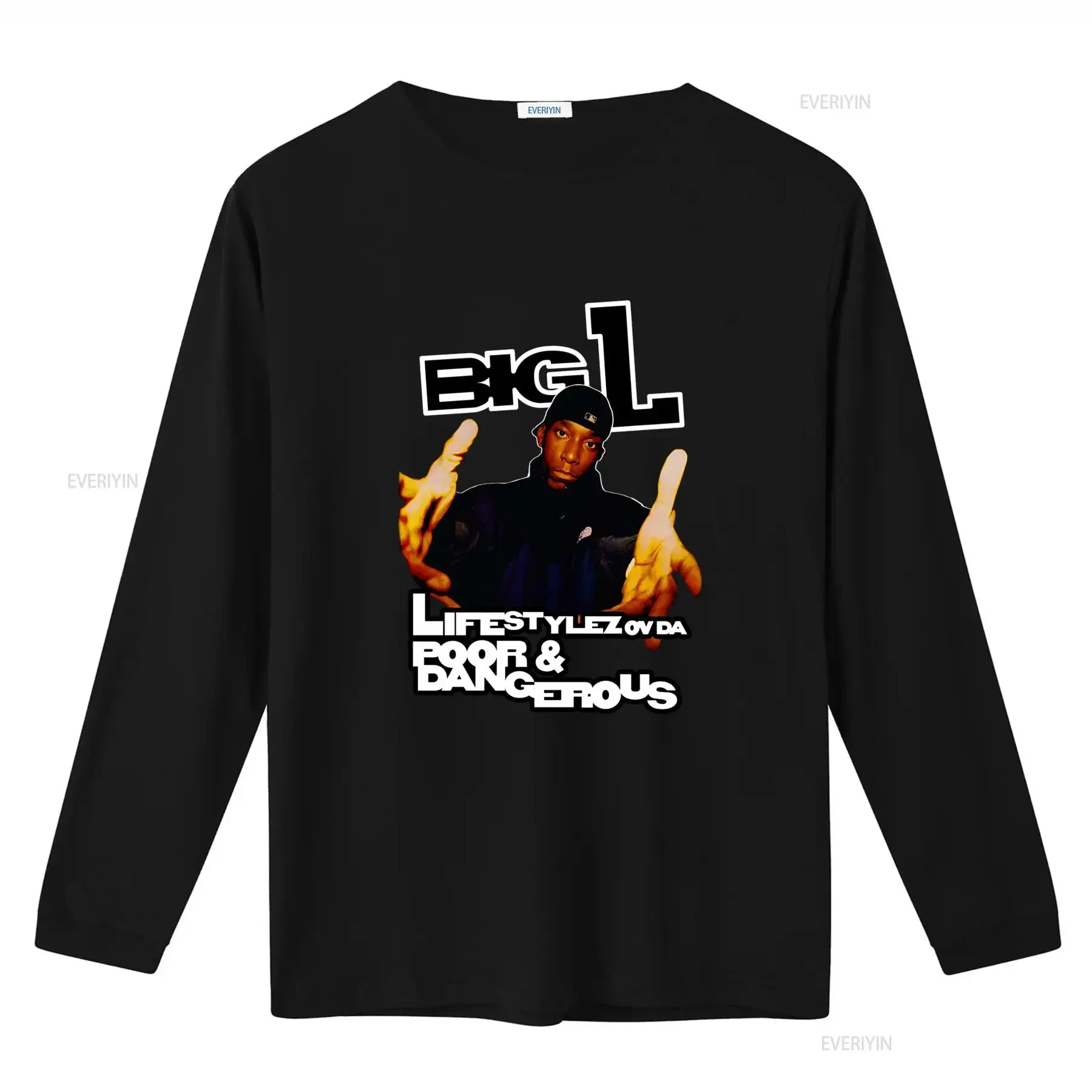 Big L Lifestylez Ov Da Poor Dangerous Heavyweight T Shirt Hip Hop Rap Streetwear DITC vintage Washed homme Slightly Stylish
