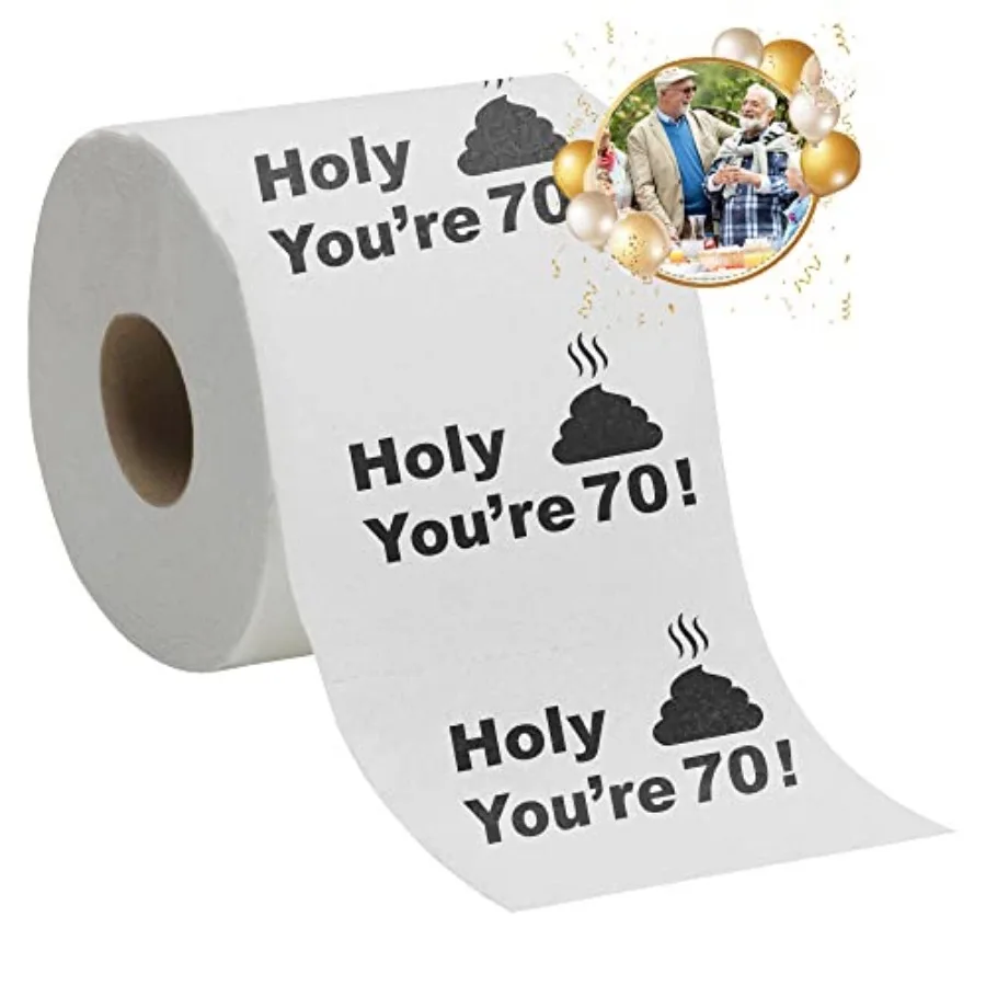 

Birthday Decorations Toilet Paper for Men and Women - Funny Design Novelty Great Hilarious Gag Gift Eco-Friendly, Ultra Soft an