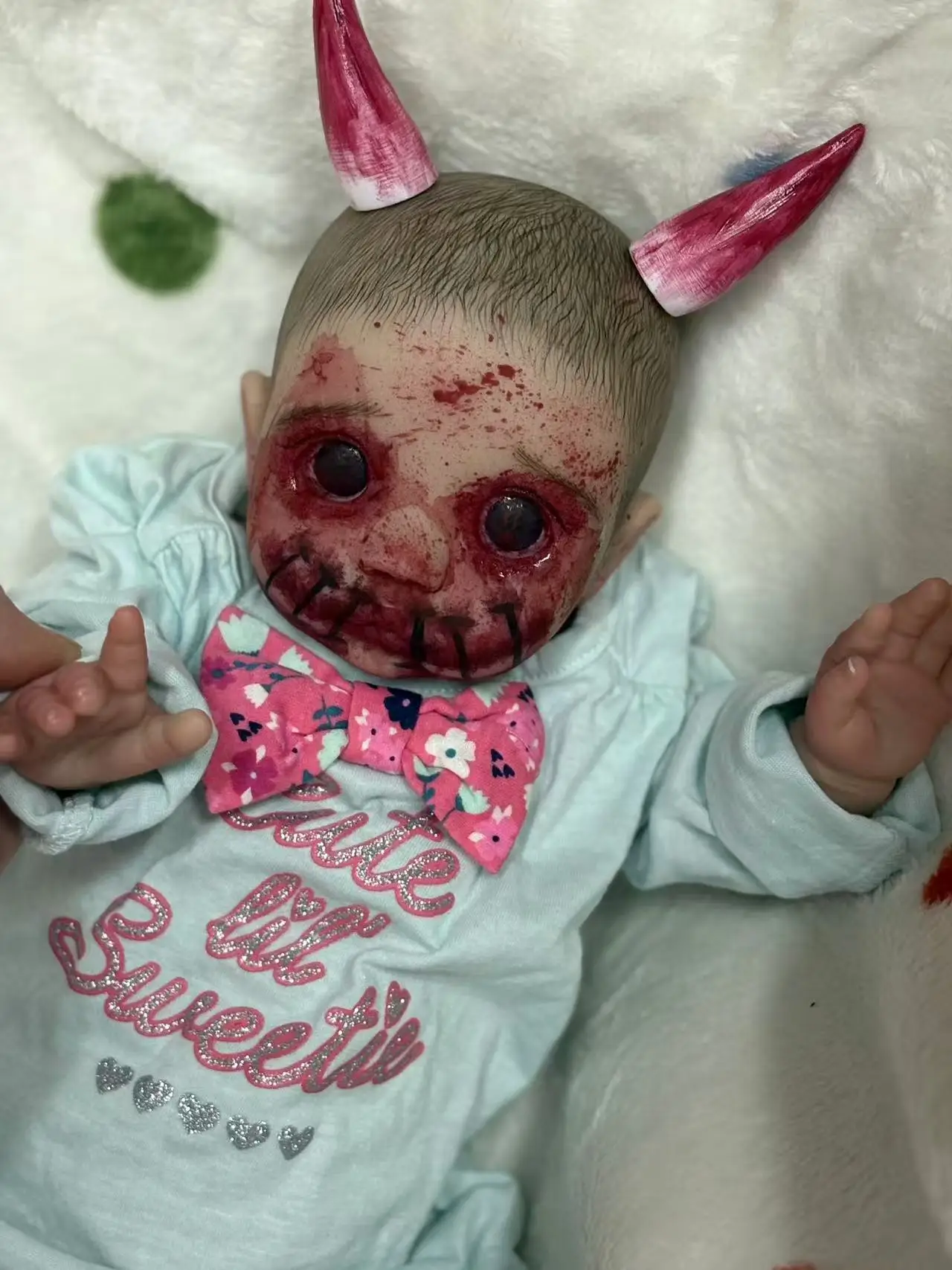 

FBBD Customized Limited Supply 16''Reborn Baby Peeka Monster Version For Halloween Already Finished Doll Halloween Gift