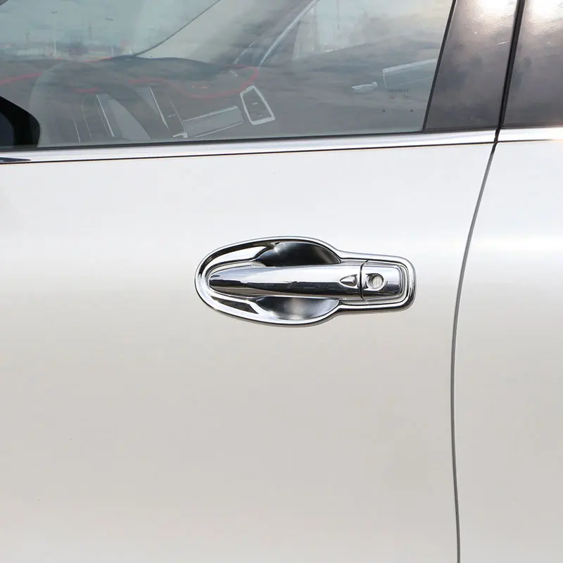 8pcs/Set Exterior Outer Door Handle Bowl Cover Trim for Renault Koleos Samsung QM6 2016 - 2024 ABS Chrome Protective Sticker view 4