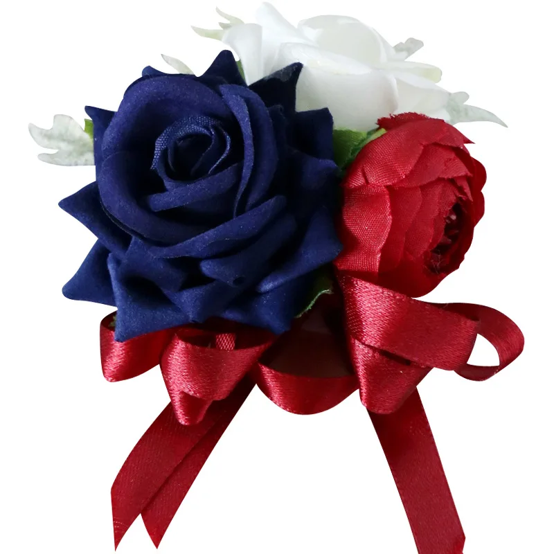 Corsage De Casamento Europeu Para Noivo, Saia De Noiva Flor, Flor De Pulso, Dança Festa, Irmãs, Melhor Amigo, Simulação Decoração Do Casamento