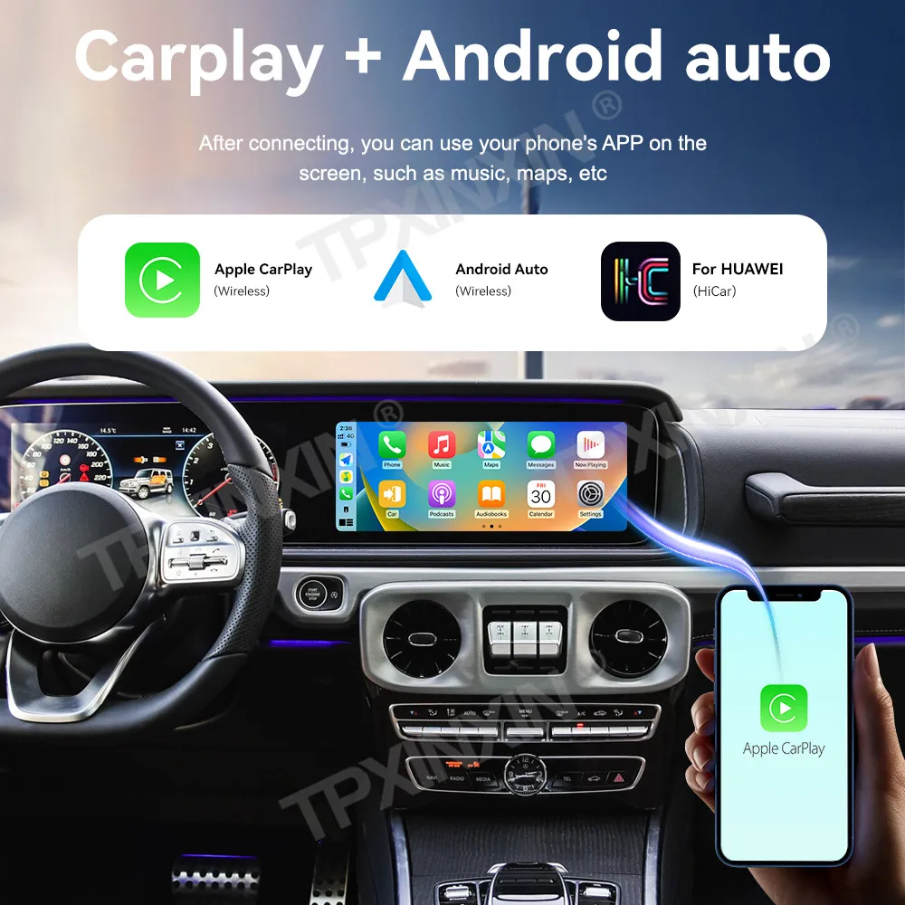 RHD LHD مزدوج 12.3 بوصة أندرويد Carplay لمرسيدس بنز G Class W463 2023 ~ 2025 راديو السيارة مشغل وسائط متعددة نظام تحديد المواقع نافي رئيس وحدة