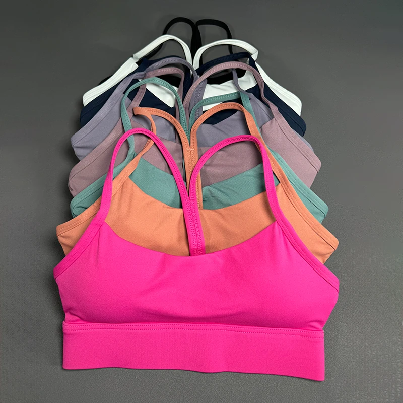 Sports Yoga Bra Gathering Y-Back Breathable Quick Drying High Quality Sports Cycling Fitness Running Women's Bra