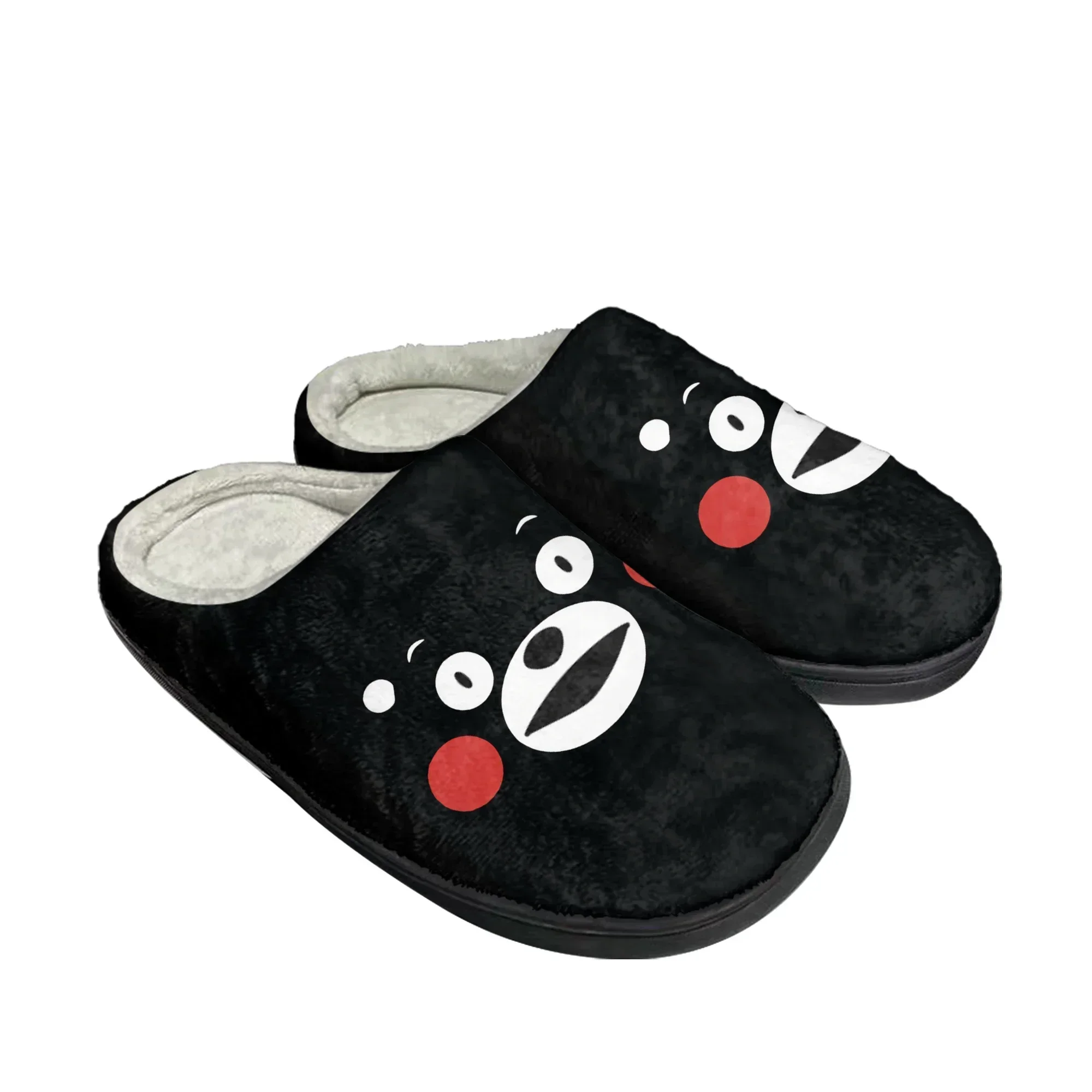 Kumamon Home Cotton Slippers Mens Womens Plush Bedroom Casual Keep Warm Shoes Japanese Anime Custom Thermal Indoor Slipper
