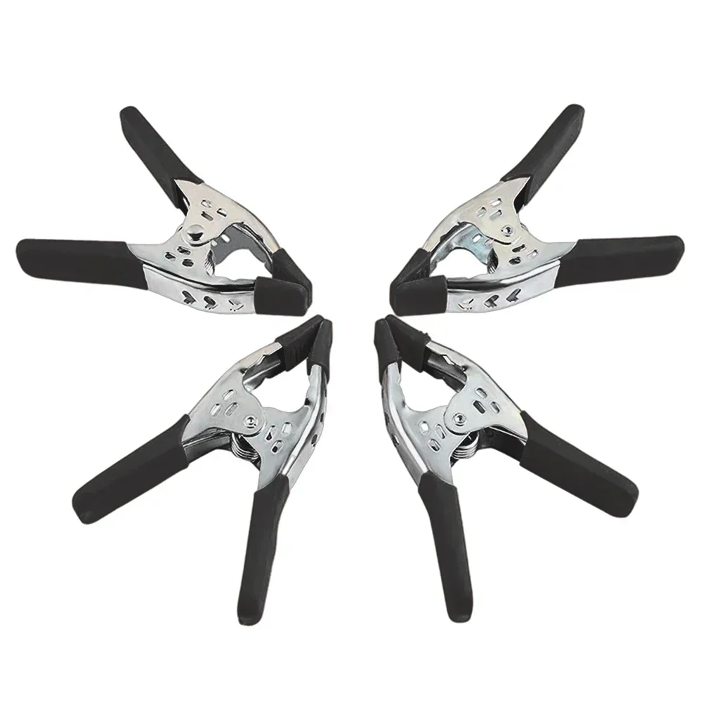 

Metal Clamps Spring Clamp With Rubber Pads Super Heavy Duty 155mm/6'' 4pcs Black / Silver Galvanized Iron Muslin Clamps