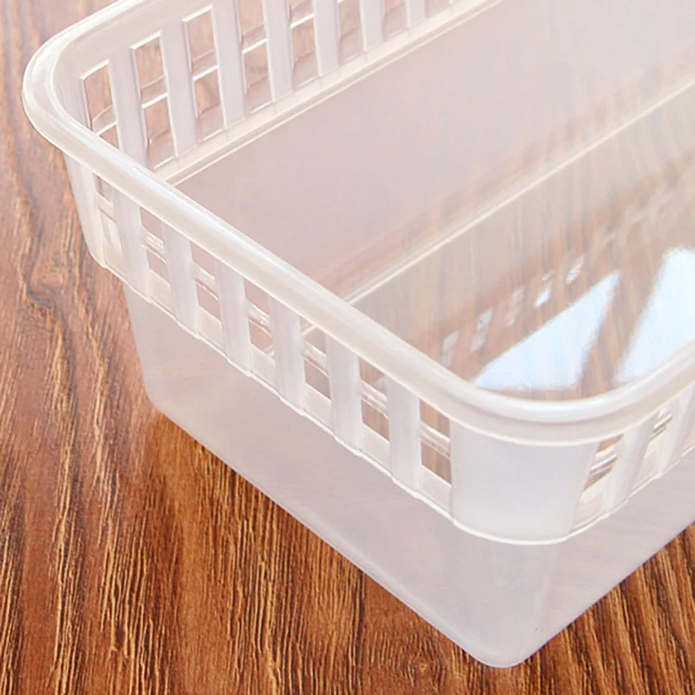 

Plastic Storage Box Refrigerator Fruits Drinks Organizer Tough Sturdy PP Material Kitchen Bottle Container Random Color
