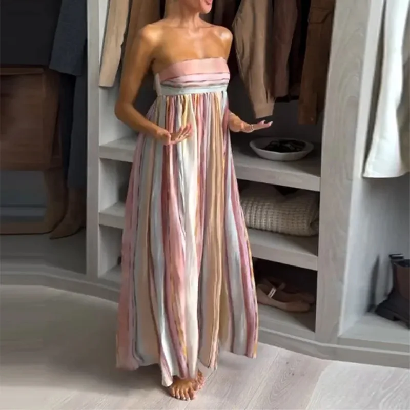 Elegant Summer Dress Women Sexy Backless Wrap Maxi Dresses Spring Summer Vacation Bodycon Midi Dresses