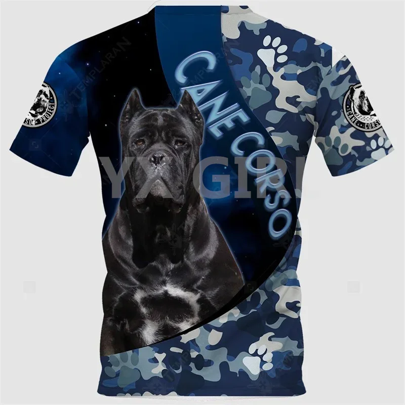 Rottweiler/Cane Corso/Malinois 3D All Over magliette stampate divertenti magliette per cani magliette magliette estive Unisex