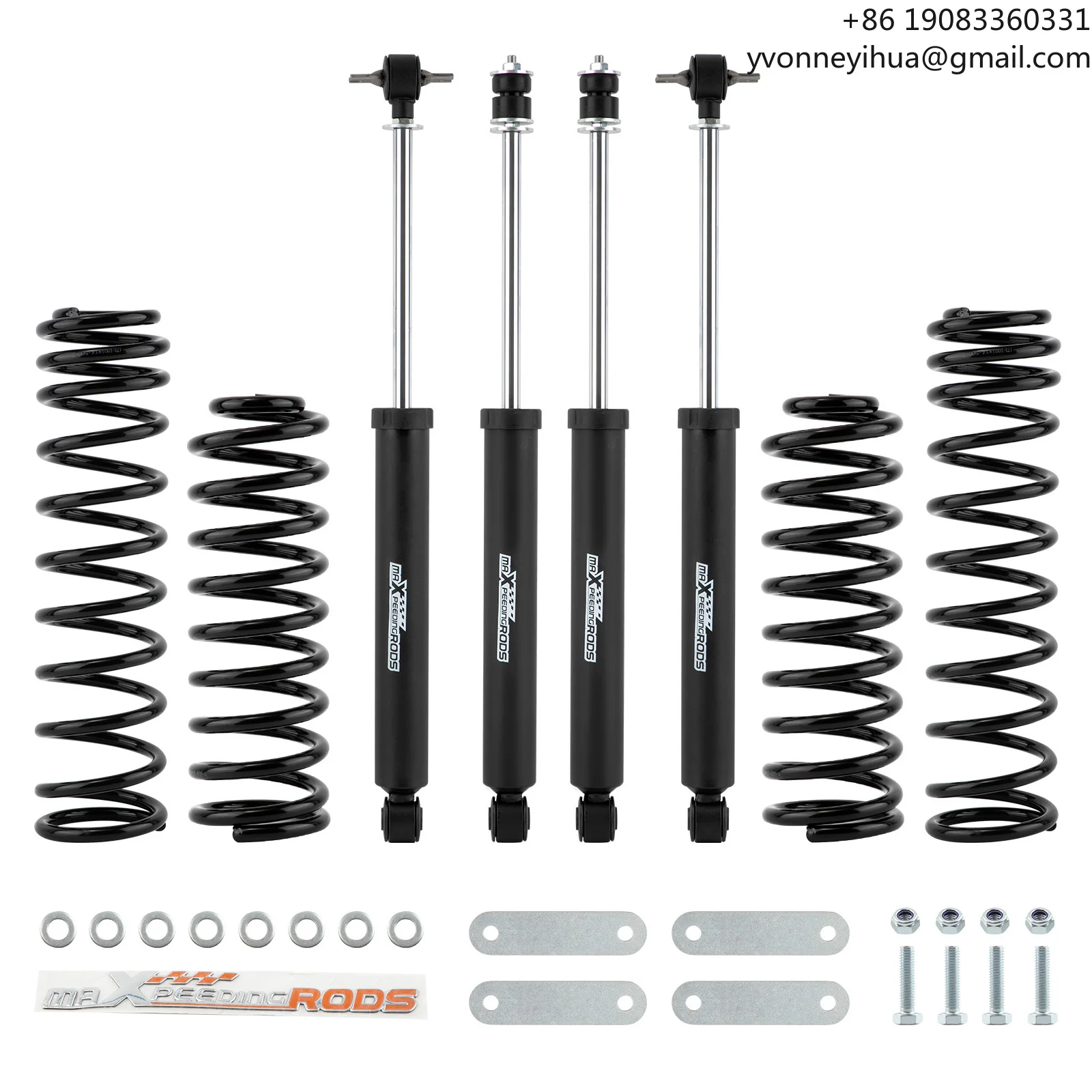 

MaXpeedingrods 2,5-дюймовый подъемный комплект, винтовые пружины и амортизаторы для Jeep Wrangler JK Unlimited 2WD 4WD 2007-2018