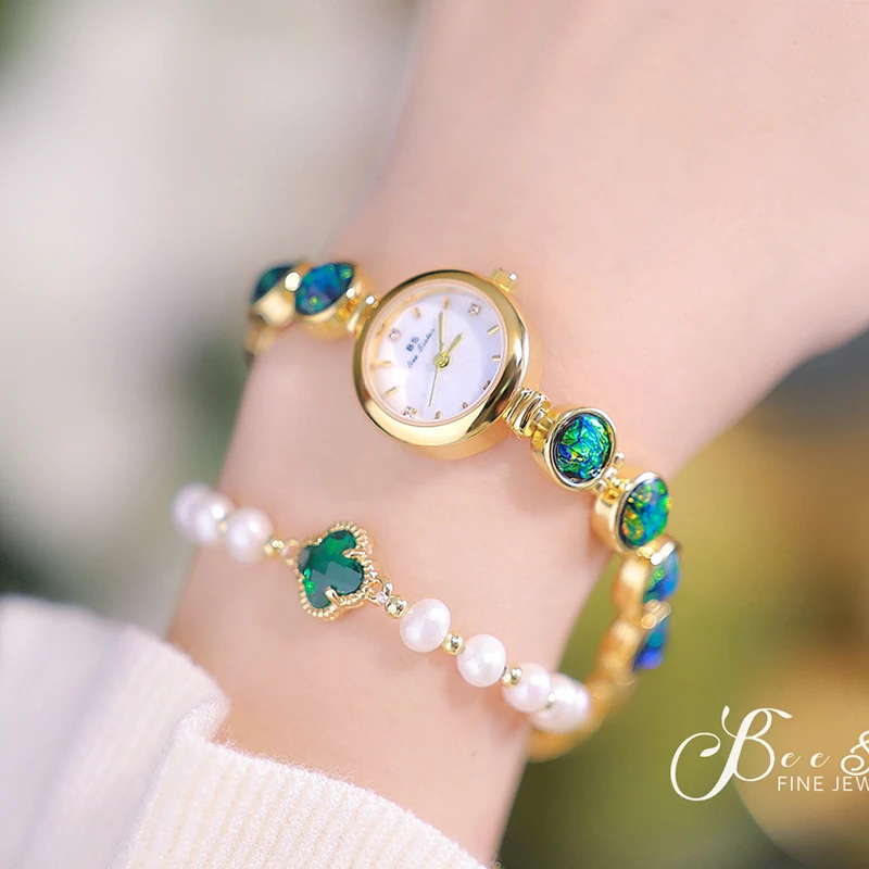 Watches For Ladies Original Luxury Brand Malachite Colorful Quartz Wrist Watch Women Silver Clock Gifts