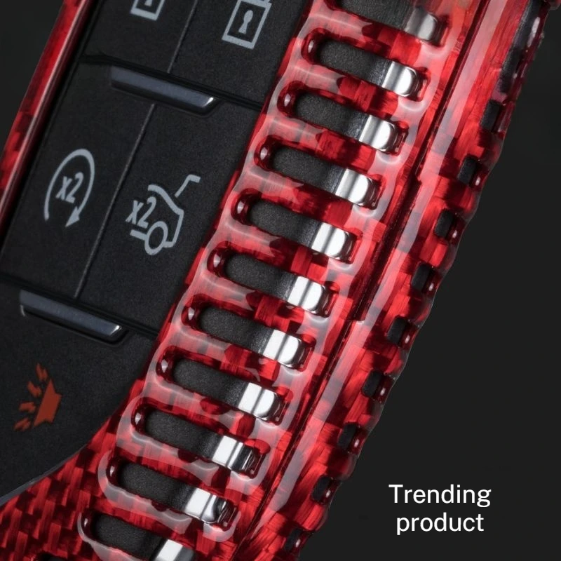 Remote Smart Key Shell Case Cover Carbon Fiber For Cadillac CT4 CT5 CT6 XT4 XT5 XT6 ATS Models