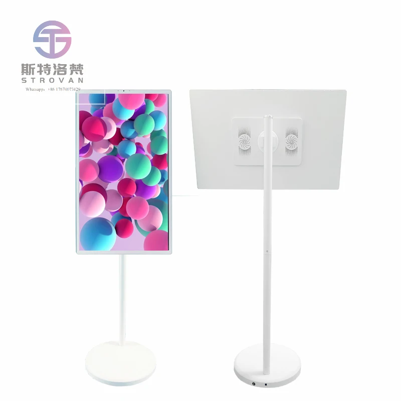 

32-Inch Portable Android Smart TV Touch Screen Gaming Console with White Cabinet High-End Smart Television