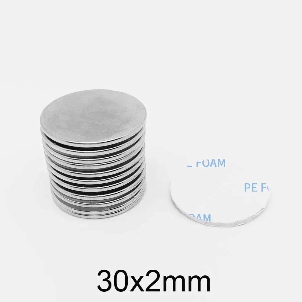 40*2mm 40x3mm N35 Powerful Magnet Comes With 3M Strong Double-Sided Tape 30x2MM 30x3 NdFeB Round Strong Magnet 50x3 50*5mm 40*5