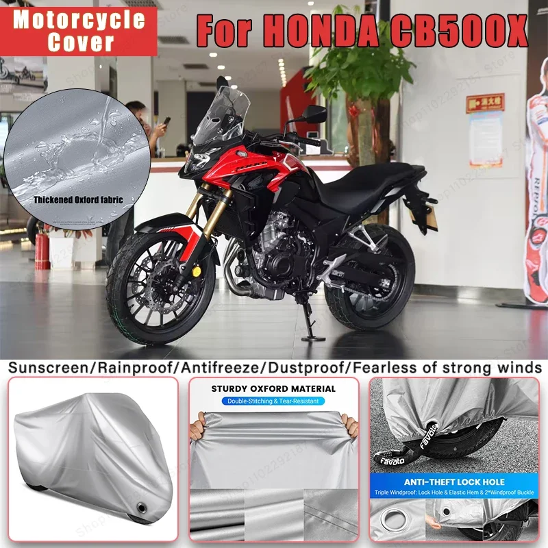 

For HONDA CB500X No Ear Motorcycle Cover - Outdoor Full Body Protection, Waterproof Dustproof Sunscreen Moto Accessories