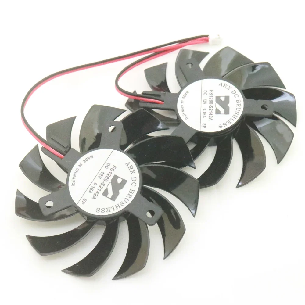 2 pz/lotto FS1280-A1042A 12V 0.16A 75mm 40x40x40mm XFX R7 270 Ventola Di Raffreddamento Della Scheda Grafica 2 fili