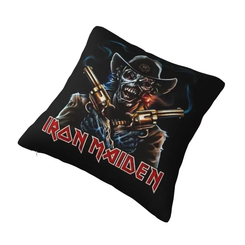 Custom Luxury Heavy Metal Maidens Pirate Iron Cushion Cover Polyester Pillow Case