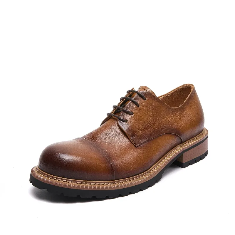 

British Style Mens Dress Shoes Luxury Handmade Quality Comfortable Elegant Breathable 2026 Autumn New Round Toe Casual Shoes Man