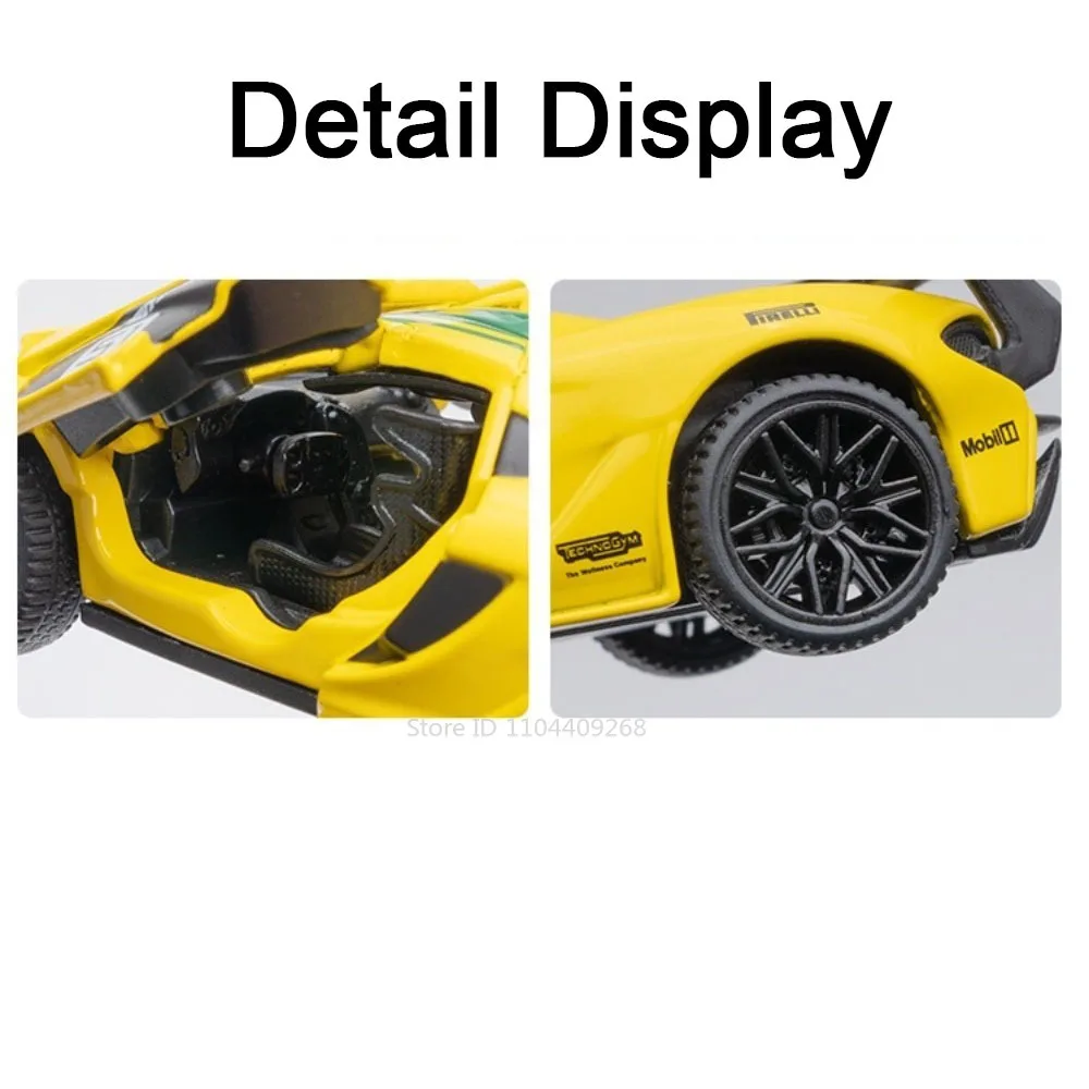 Scale 1:43 P1 GTR Valkyrie Sports Car Mode Toy Openable Doors Metal Diecast Cars Acrylic Dust Cover Models Collectible Item