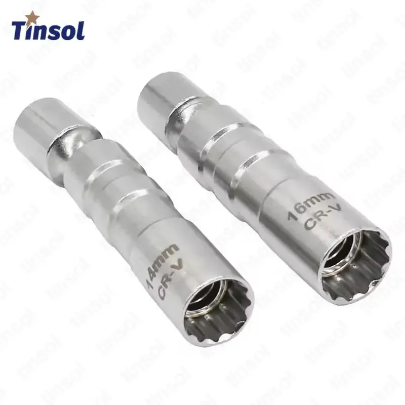 TINSOL 14/16mm Spark Plug Socket Wrench Adapter Set 3/8