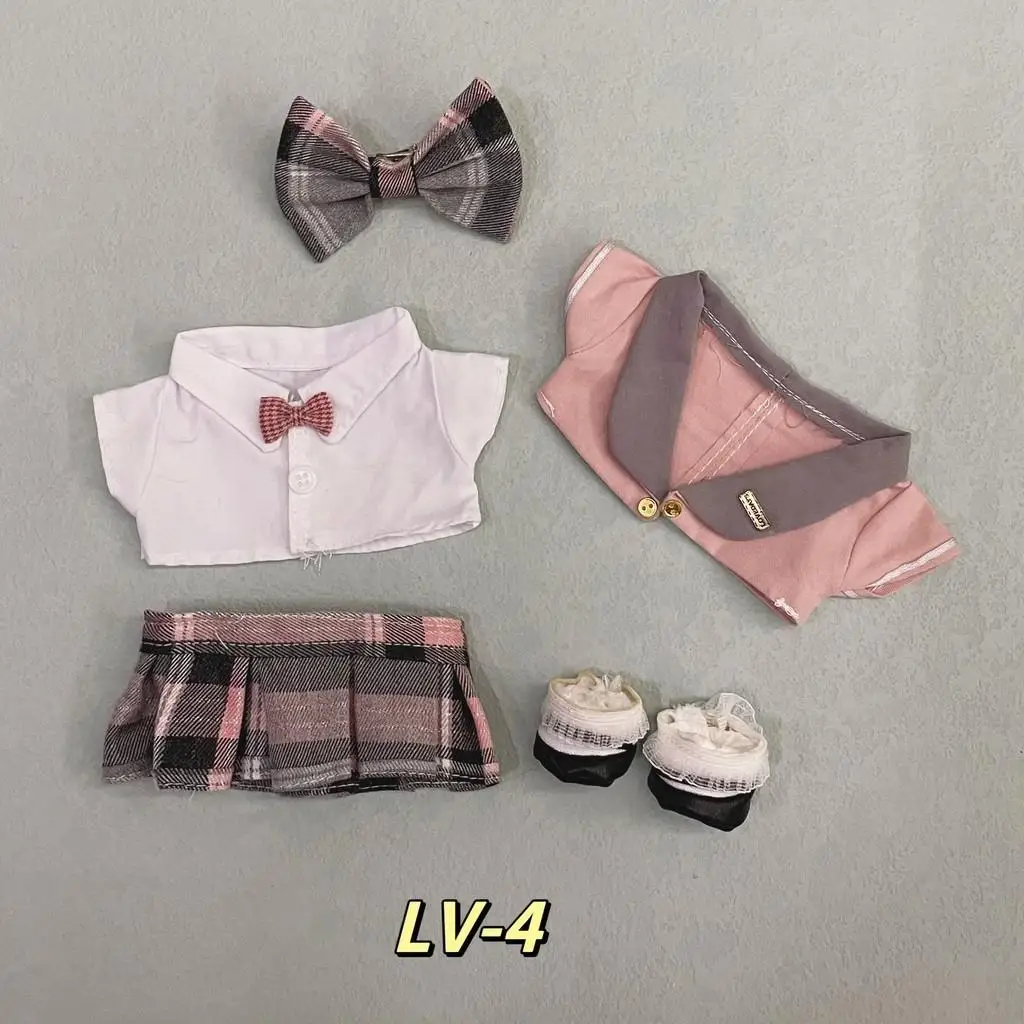 20Cm cotton doll dress up Lolita maid cute princess small skirt casual suit for baby three V3 doll clothes accessories