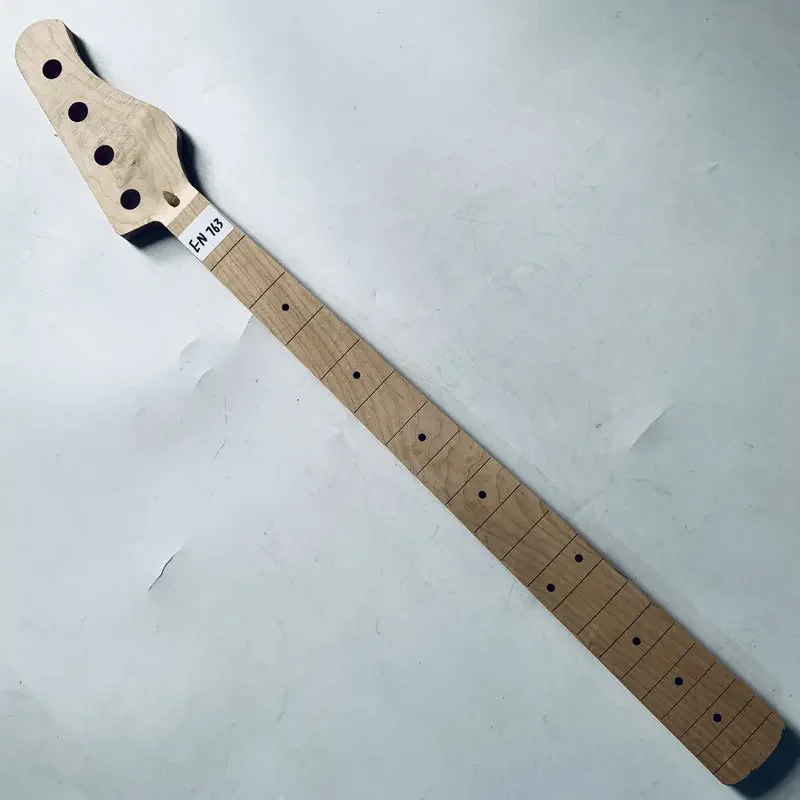 EN763  Unfinsihed 4 String Electric Bass Neck 20 Frets for DIY Replace Bass Part NO LOGO NO Frets Maple Wood