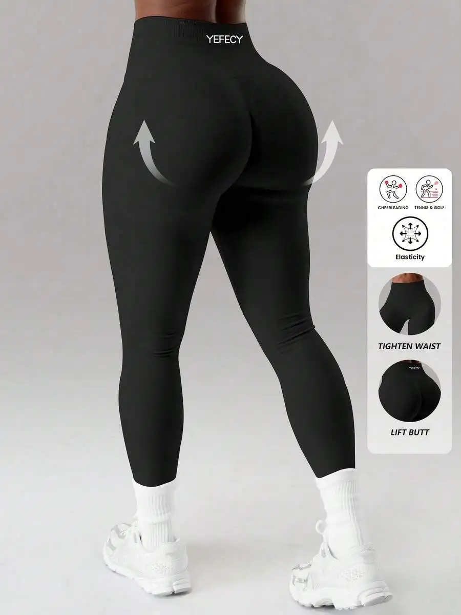 

Yefecy Women's High Waist Butt Lifting Tight Yoga Pants, Outdoor Sports Shaping Fitness Leggings