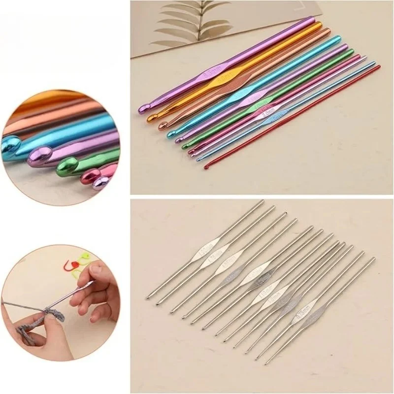 54 Pcs Crochet Needles Set, Knitting Needles Blunt Needles Stitch Marker Kit With Storage Case,DIY Hand Knitting Tools
