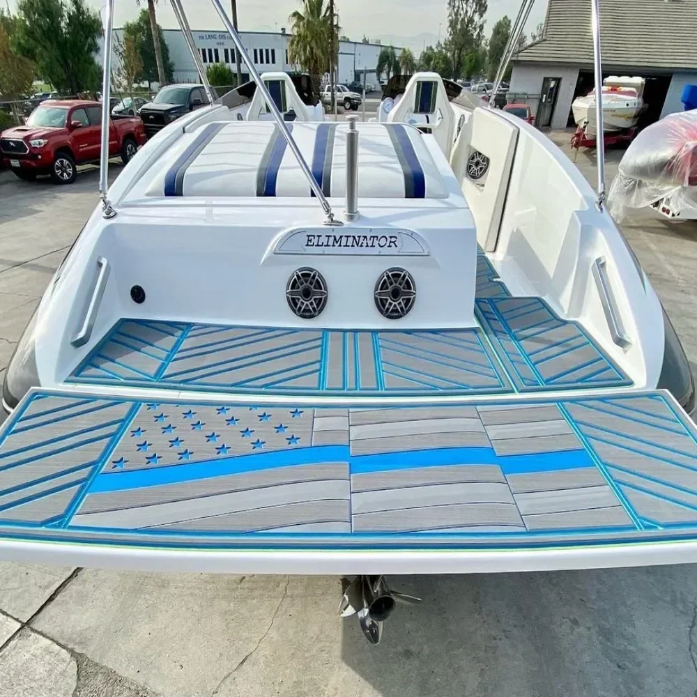 Customied 2002 Rinker 250 Fiesta Vee Swimming Platform Cockpit Boat EVA Teak Deck Floor Pad diy Cabin yacht Renovation Materials