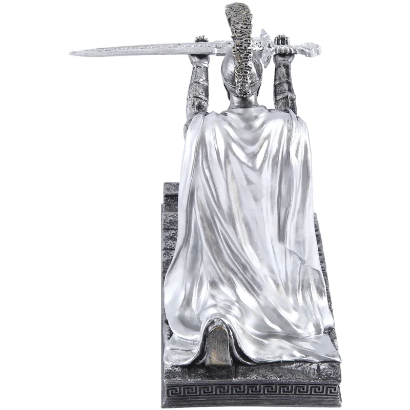 A23F-Ritter Stift Halter Mit Helm Statue Stift Halter Rüstung Römischen Ritter Mit Magnetische Stift Halter Telefon Ständer Eisen Langlebig eisen C