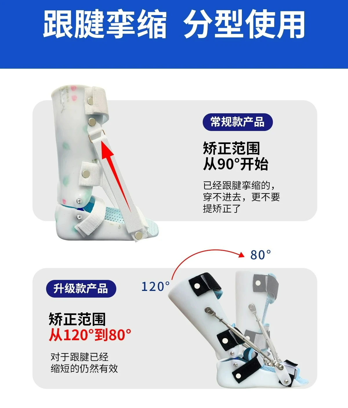 Picture 3: Customizable Children Adult Tiptoe Foot Sagging Orthotics Pull Achilles Tendon Rear Heel Lying Bed Hemiplegia Braces
