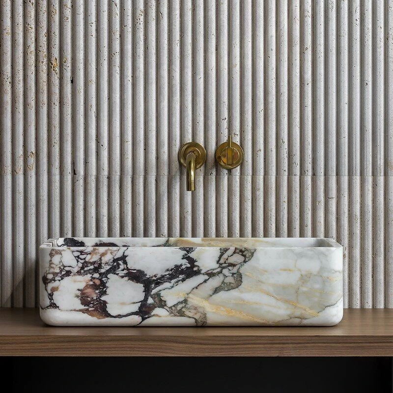 100% Natural Marble Italian Calacatta Violet Marble Designer Wash Basin