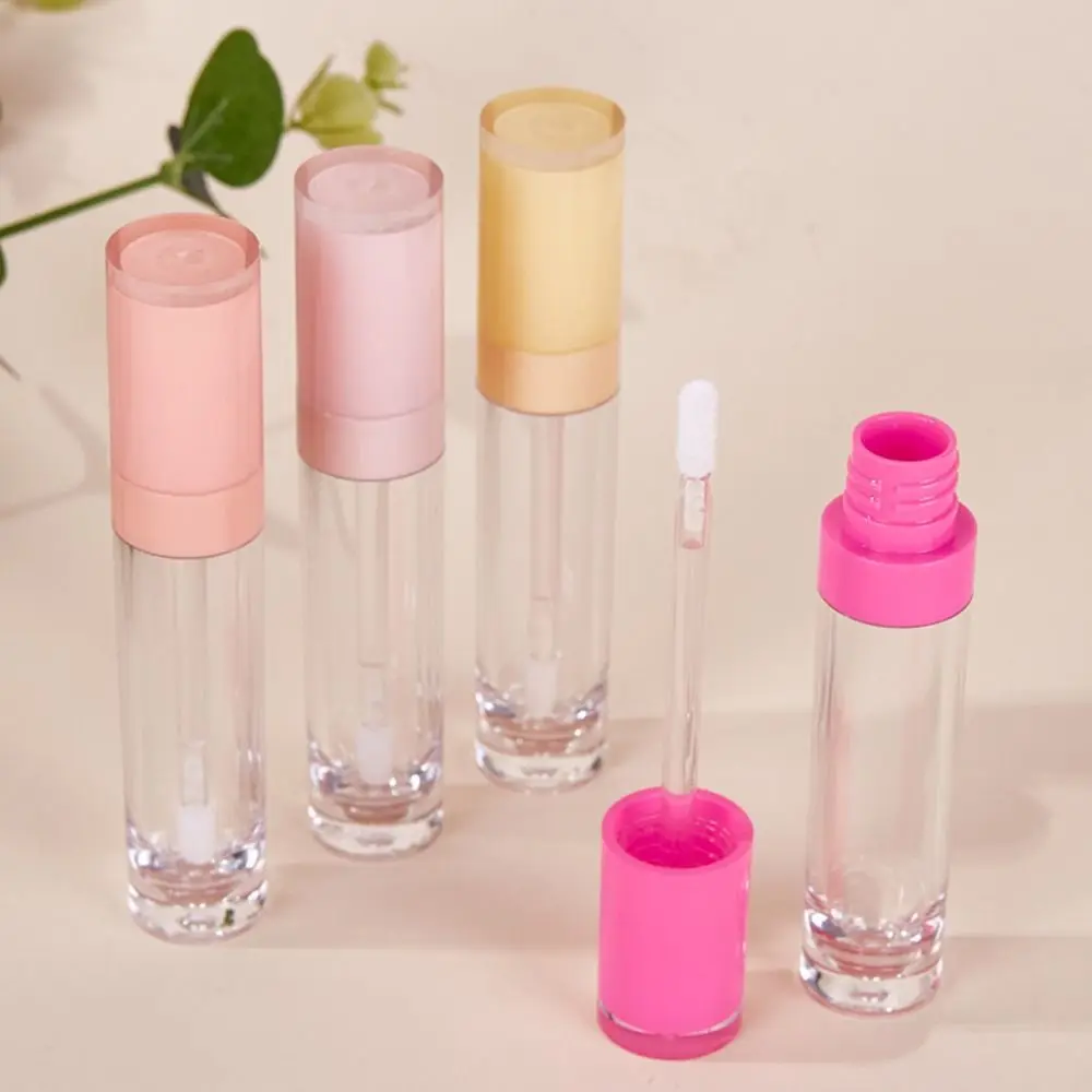 

Mini Colorful Lip Gloss Tube With Brush Refillable Empty Lip Glaze Container Sample Storage 8 ML Cosmetic Container Beauty