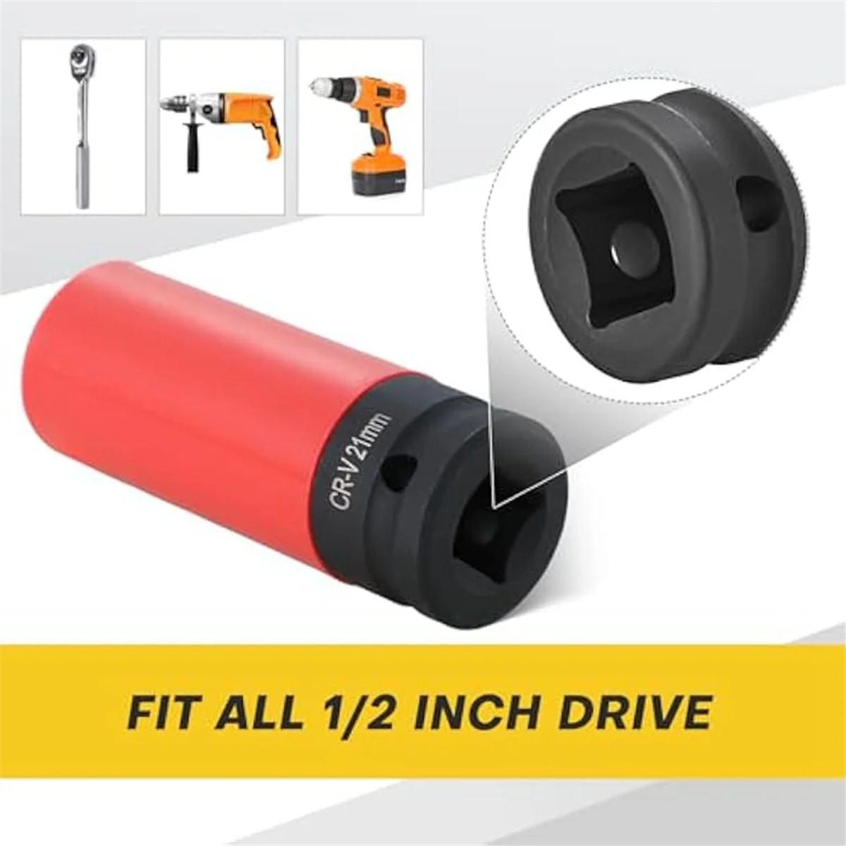 Imagem -06 - Wheel Protector Impact Socket Grupo Drive Lug Nut Socket Color-coded Manga Protetora 15 mm 17 mm 19 mm 21 mm 22 mm