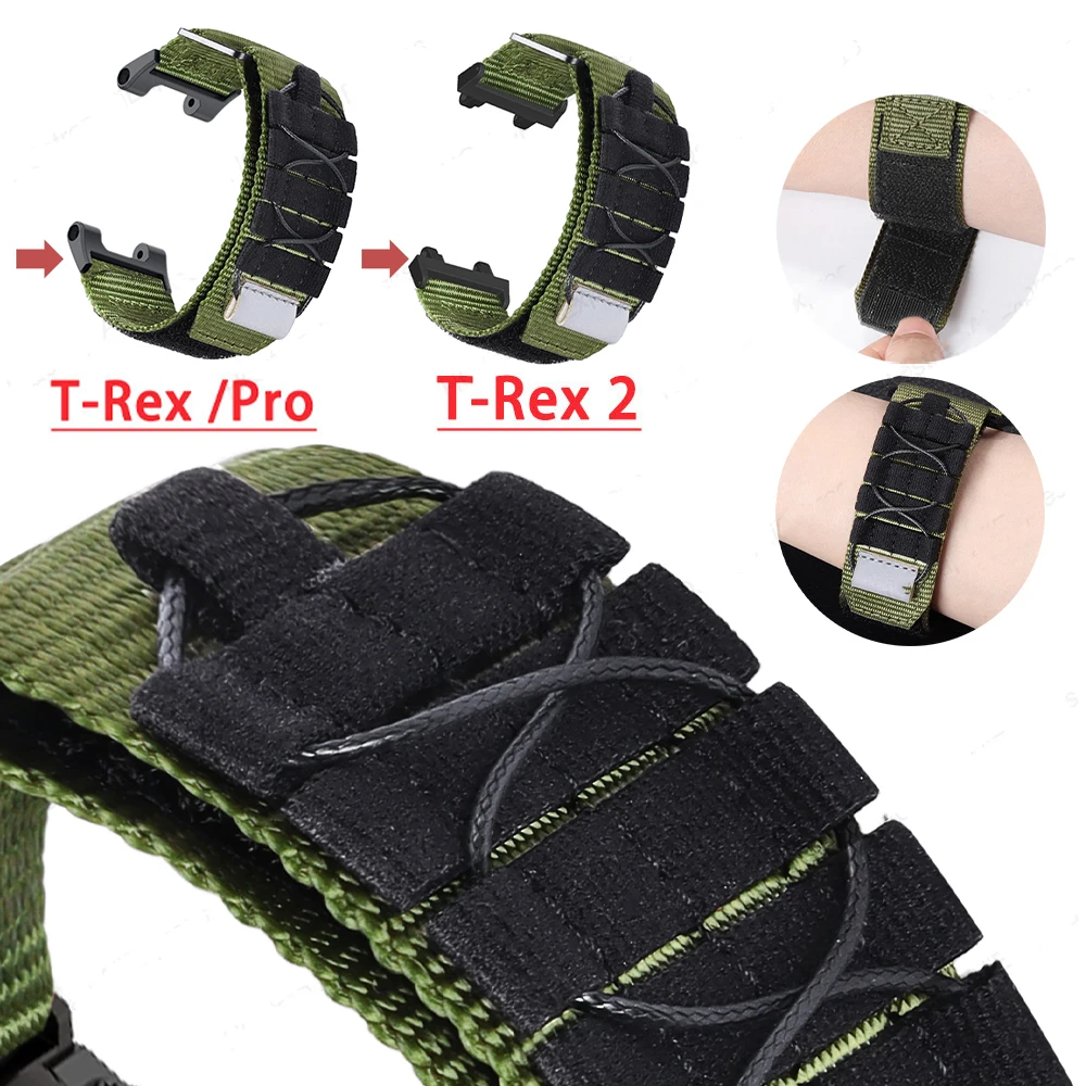 Sport Nylon Loop Strap for Huami Amazfit T-rex 2 Watch Band for Xiaomi Huami Tyrannosaurus Bracelet Amazfit Trex Pro Accessories