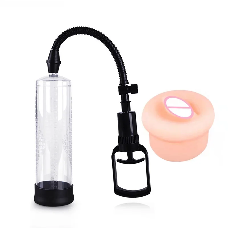 Penis Pump Sex Toys Men Penis Extender Enlargement Delay Lasting Trainer Cock Dick Growth Vacuum Pump for Adult Penis Expand