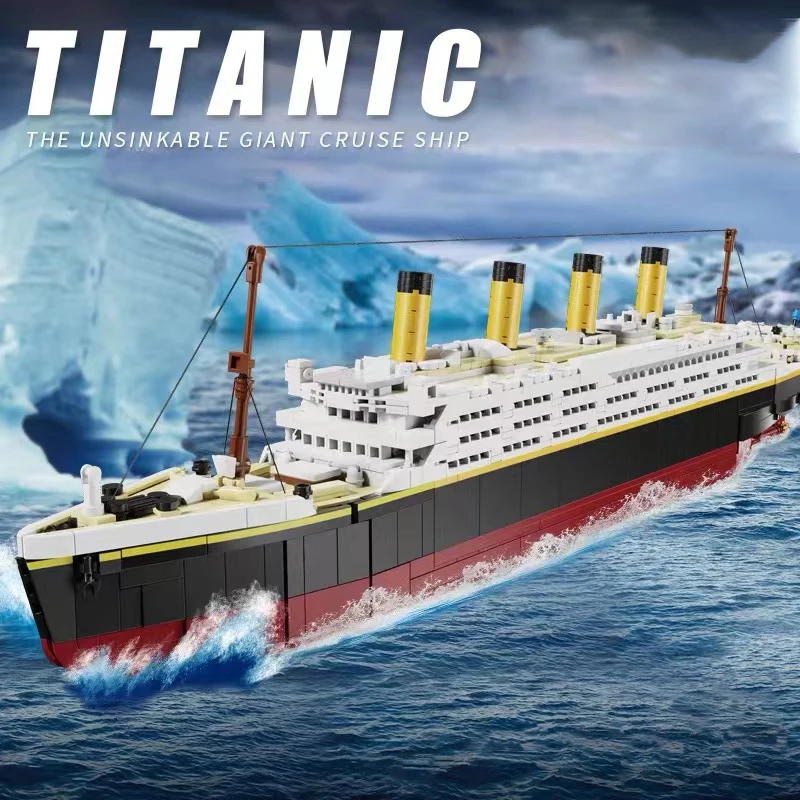 

Ideas Series City RMS Titanic Building Blocks Creative Big Cruise Ship Boat Bricks Kits Model Toys For Kid Birthday Gift MOC